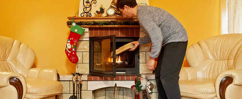 Rusted Metal Fireplace Restoration in Laurel, Mississippi